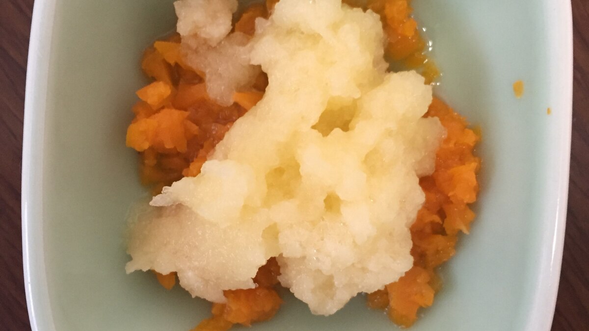 離乳食中期 りんごとにんじん レシピ 作り方 By Nozenkazra 楽天レシピ